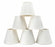 Set of 6 Linen Chandelier Shades, Eurus Home Pendant Lamp Shades for Ceiling